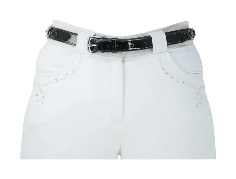 Hy Crystal Snaffle Bit Belt - Black - 90cm-1