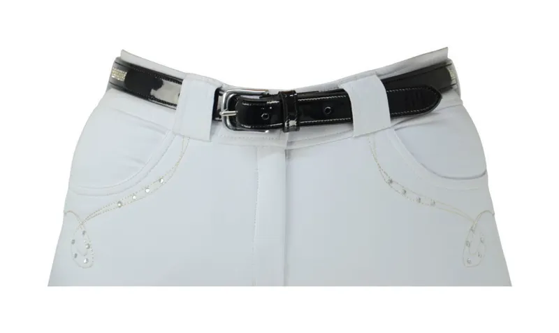 Hy Patent 4 Row Diamond Belt - Black 100cm-1