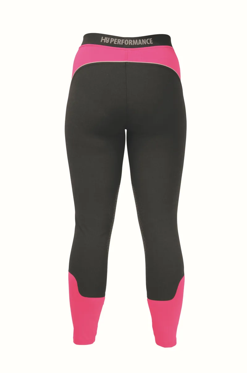 Hy Performance Vision Ladies Tights - Black/Raspberry-2