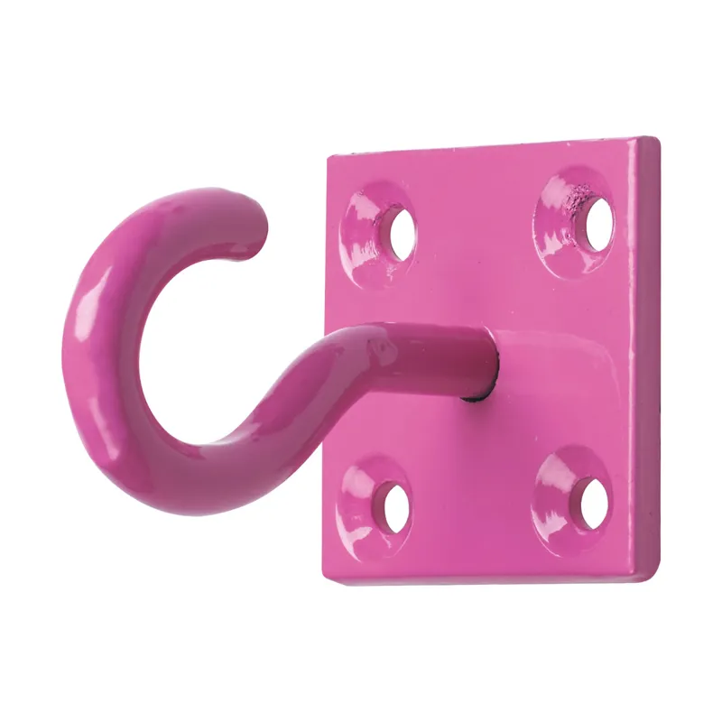 Perry Equestrian Chain Hook on Plate - Pack of 2 - Pink