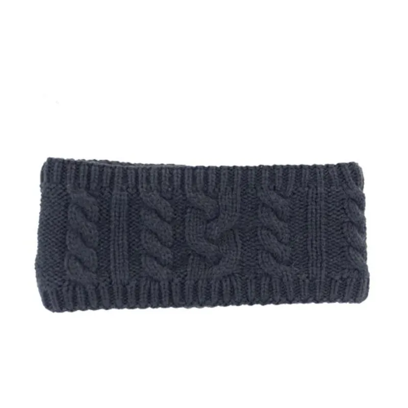 Hy Equestrian Meribel Cable Knit Headband - Navy