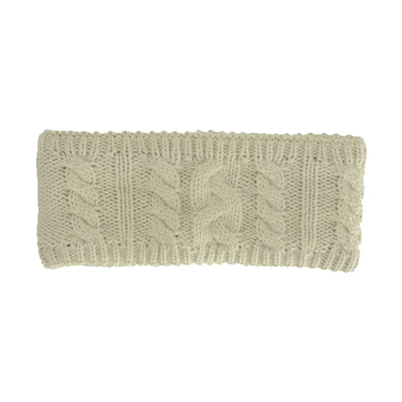 Hy Equestrian Meribel Cable Knit Headband - Oatmeal