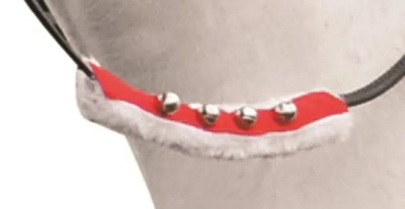 Hy Equestrian Christmas Santa Rein Sleeves - Red/ White-1