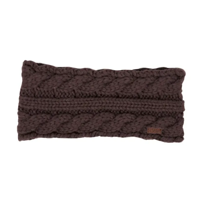 Hy Equestrian Valmorel Knitted Headband - Chocolate