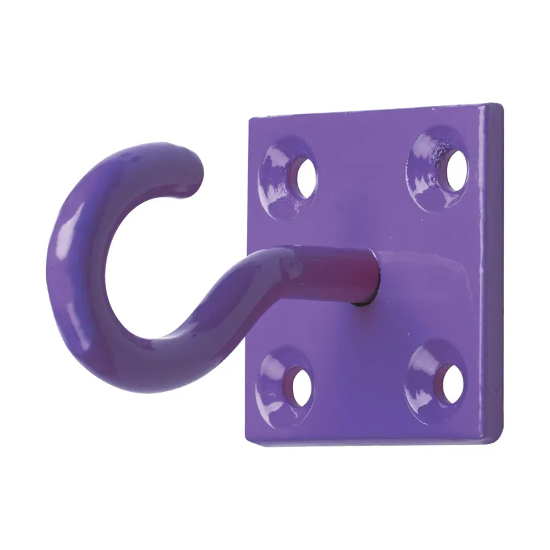 Perry Equestrian Chain Hook on Plate - Pack of 2 - Purple