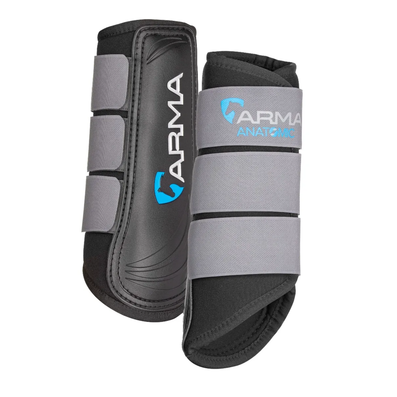 Shires ARMA Neoprene Brushing Boots - Grey - Cob
