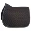 Hy Equestrian Deluxe Saddle Pad with Cord Binding - Black/Metallic Silver Cord