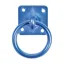 Perry Equestrian Swivel Tie Ring On Plate - Blue