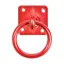Perry Equestrian Swivel Tie Ring on Plate - Red