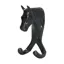 Perry Equestrian Horse Head Double Stable/Wall Hook - Black