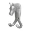 Perry Equestrian Horse Head Double Stable/Wall Hook - Silver