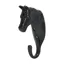 Perry Equestrian Horse Head Single Stable/Wall Hook - Black