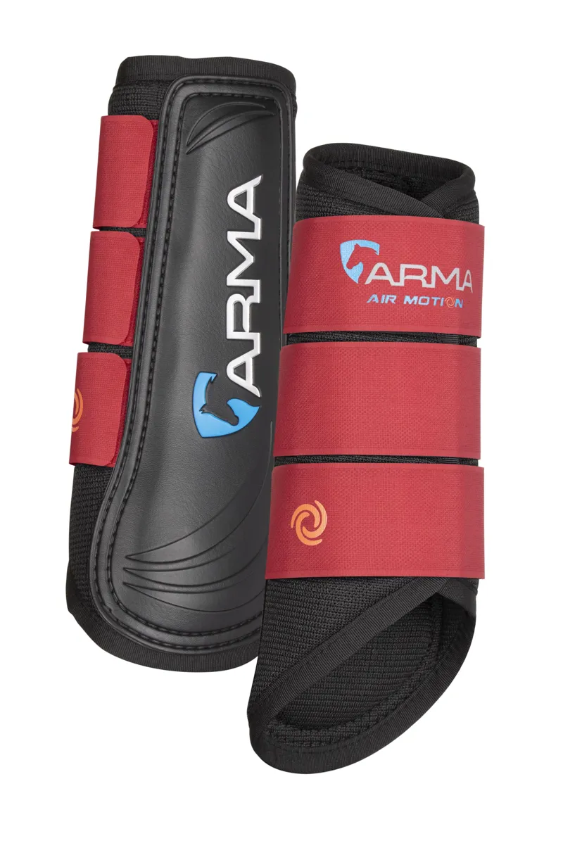 Shires ARMA Air Motion Brushing Boots - Deep Red - Cob
