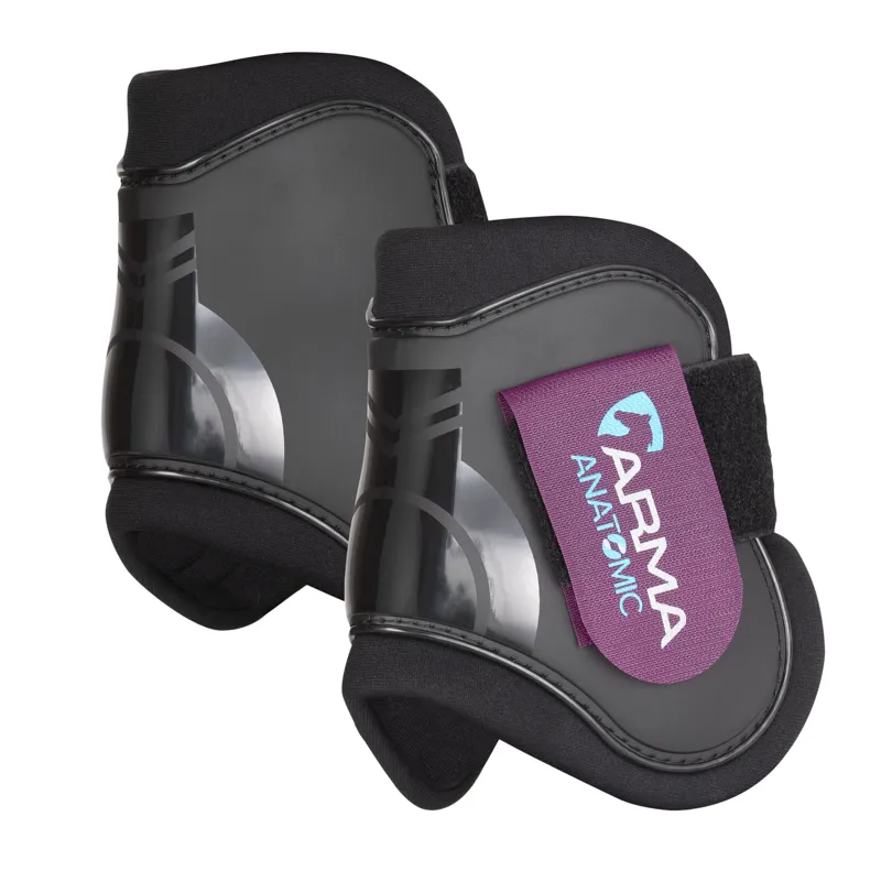 Shires ARMA Fetlock Boots - Black/Plum - Cob/Full - Unboxed