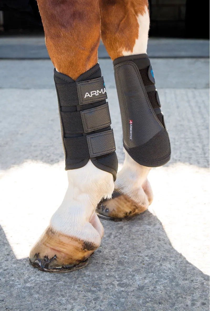 Shires ARMA Brushing Boots - Black - Cob - Unboxed