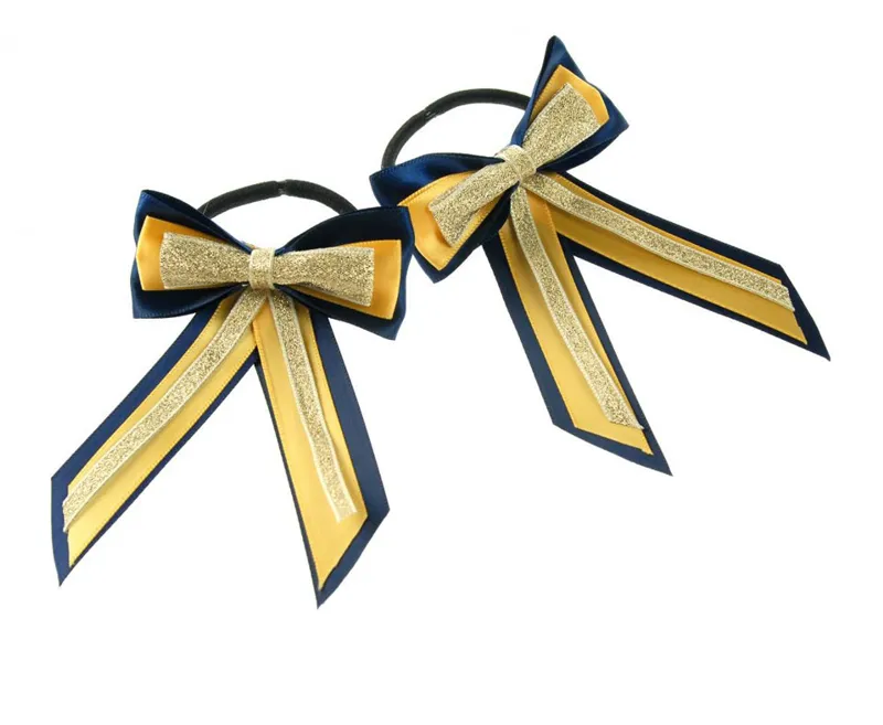 ShowQuest Piggy Bow and Tails - Navy/Sunshine/Gold