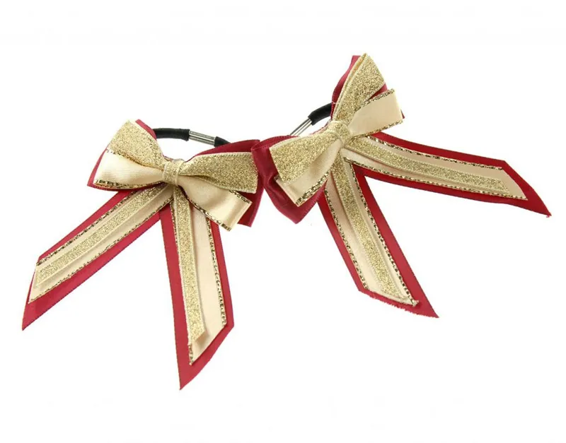 ShowQuest Piggy Bow and Tails - Burgundy/Cream/Gold