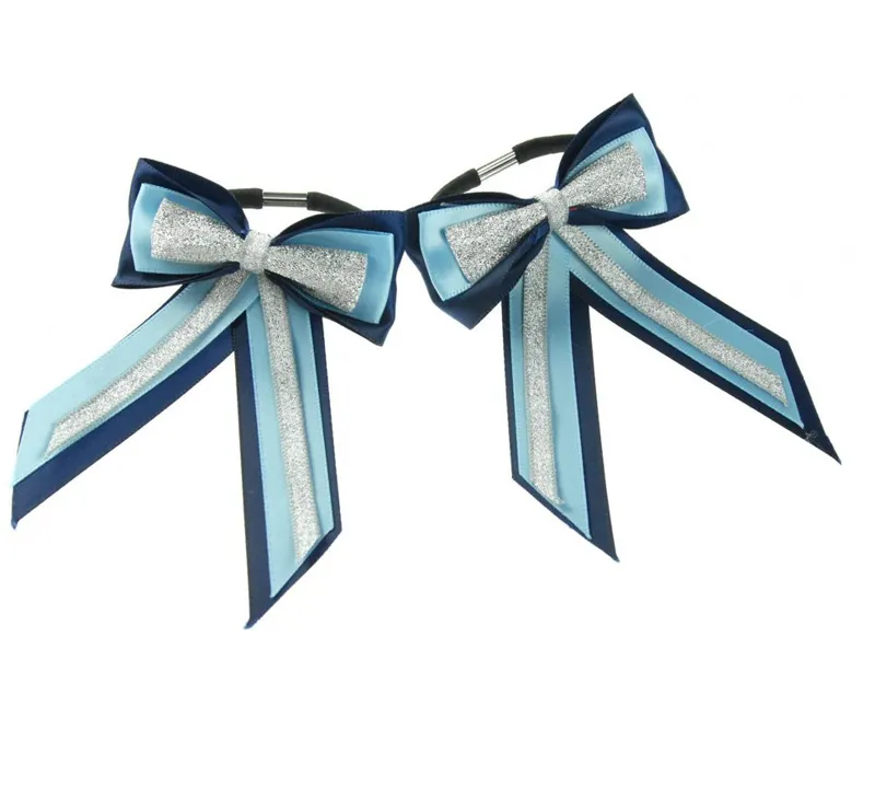 ShowQuest Piggy Bow and Tails - Navy/Pale Blue/Silver