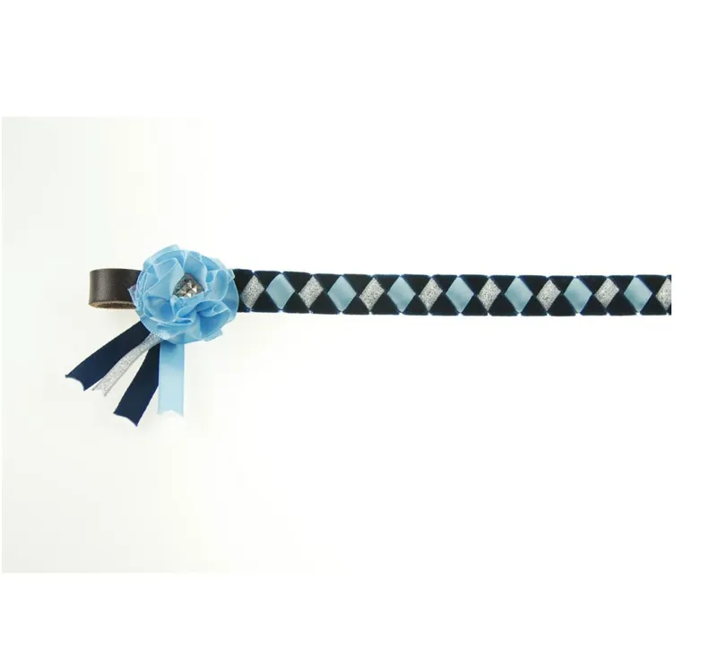 ShowQuest Skipton Brow Band - Navy/Pale Blue/Silver