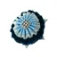 ShowQuest Boston/Ludlow Buttonhole - Navy/Pale Blue/Silver