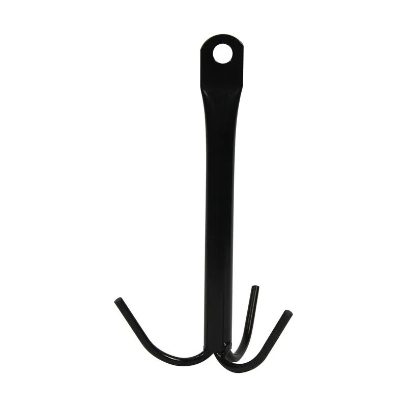 Perry Equestrian Three Prong Tack Hook - Black