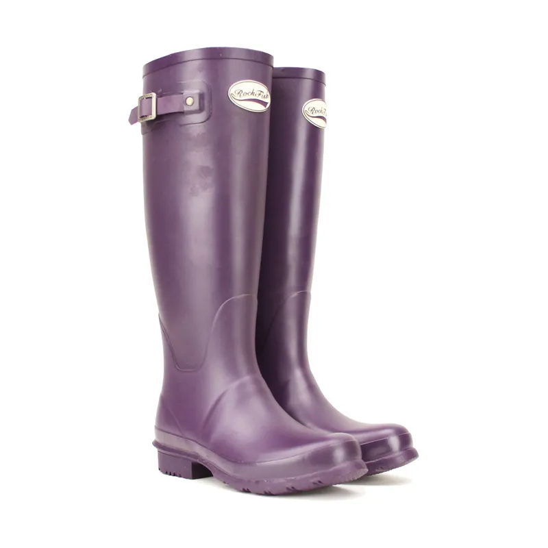 Rockfish Women's Tall Standard Matt Wellington Boots - Purple Grape