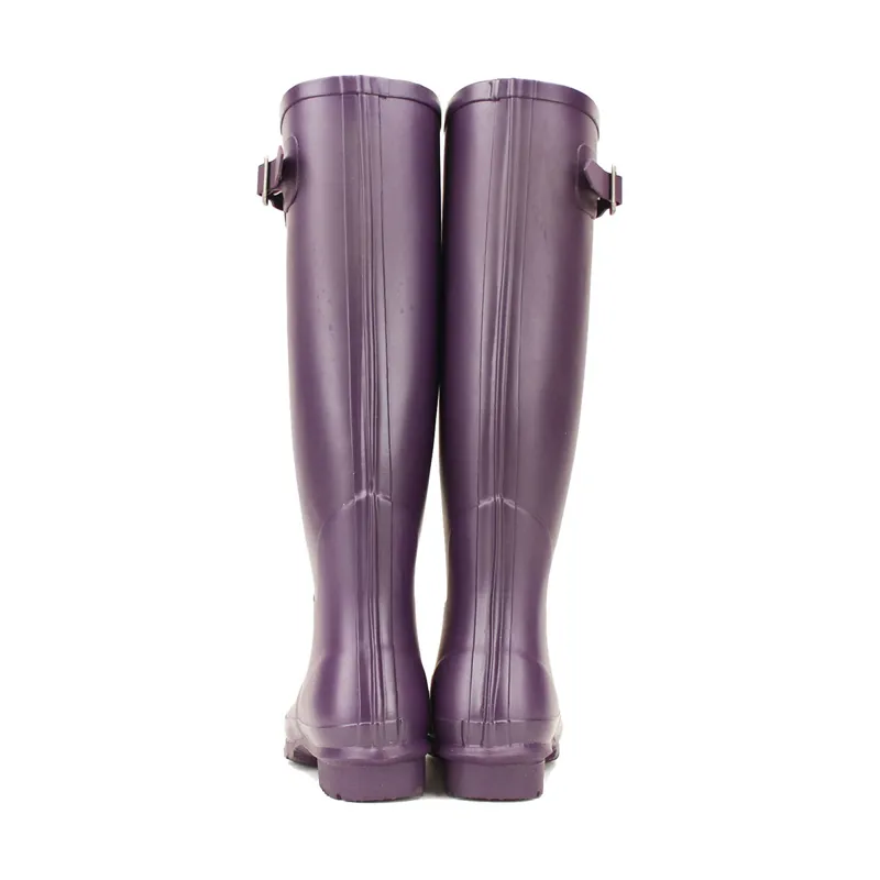 Rockfish Women's Tall Standard Matt Wellington Boots - Purple Grape-3