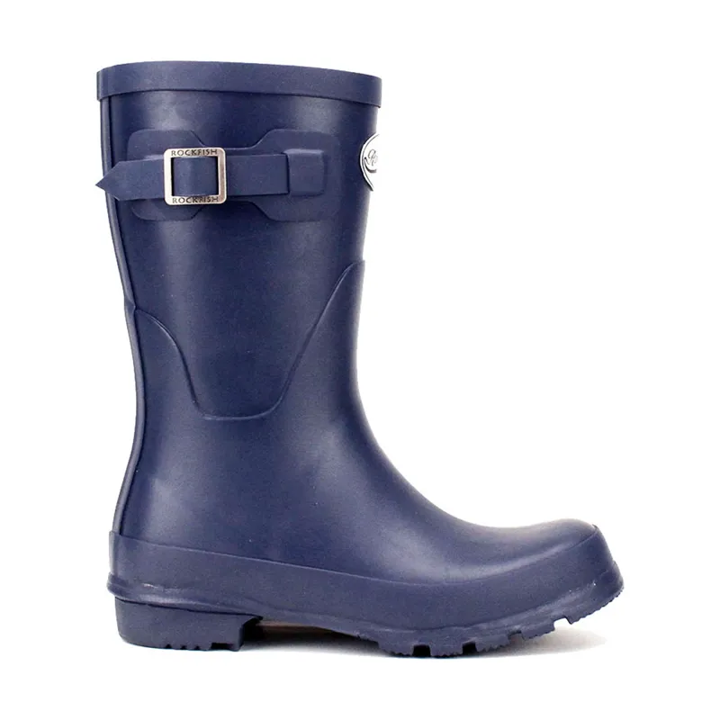 Rockfish Women's Short Matt Wellington Boots - Our Navy-2