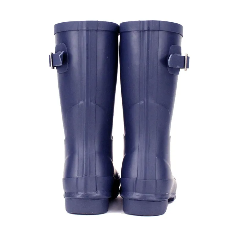 Rockfish Women's Short Matt Wellington Boots - Our Navy-3