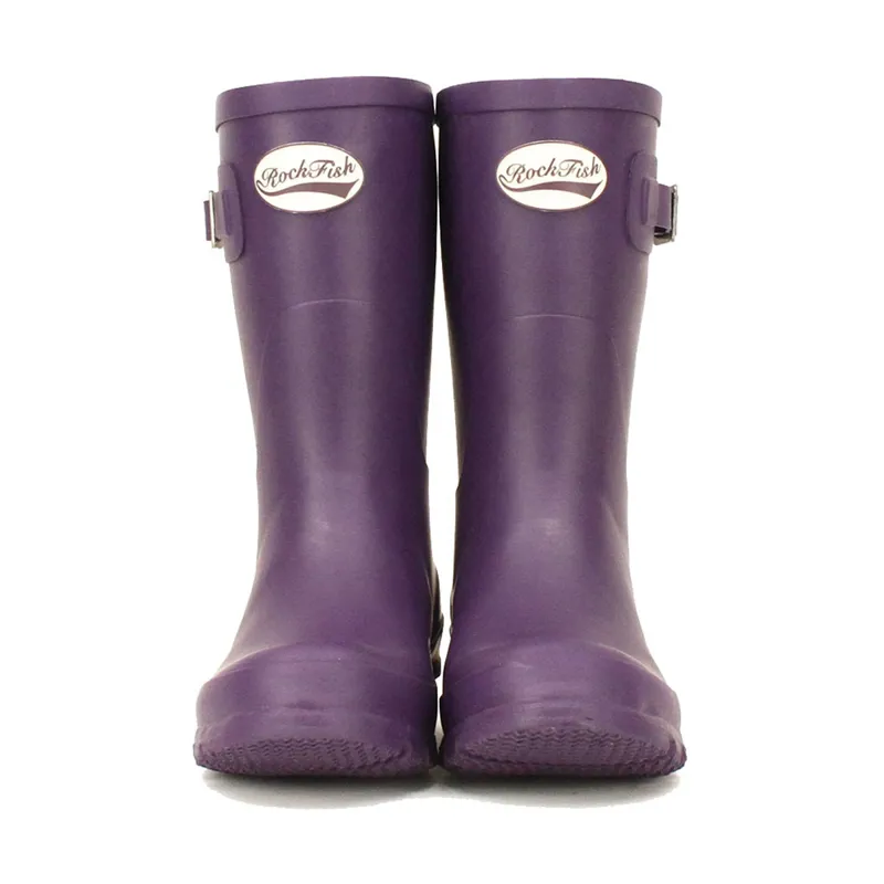 Rockfish Women's Short Matt Wellington Boots - Purple Grape-1
