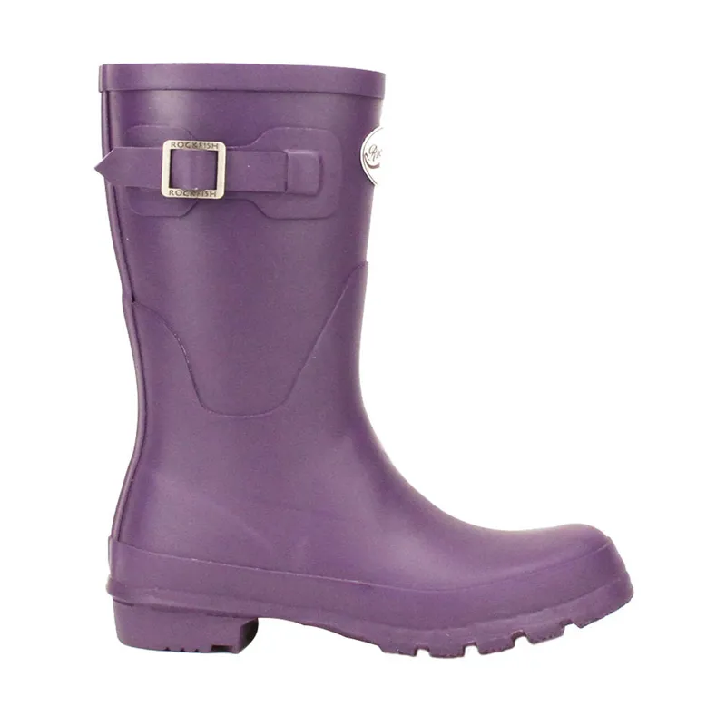 Rockfish Women's Short Matt Wellington Boots - Purple Grape-2