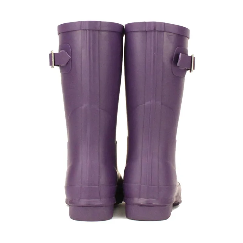 Rockfish Women's Short Matt Wellington Boots - Purple Grape-3