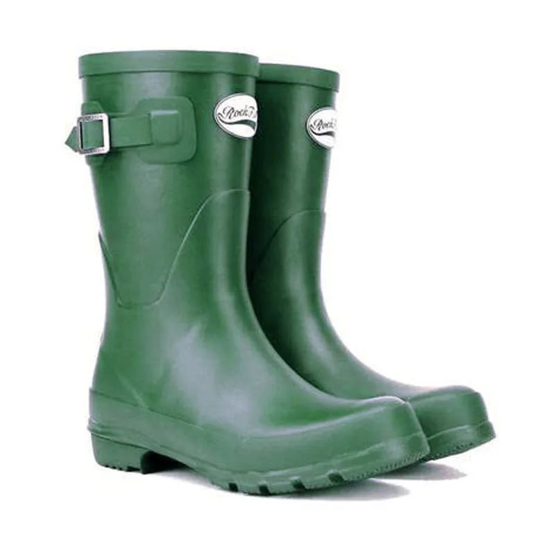 Rockfish Women's Short Matt Wellington Boots - Racing Green
