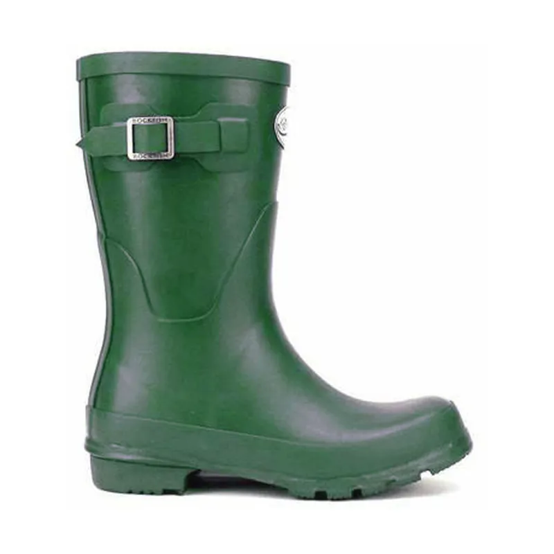 Rockfish Women's Short Matt Wellington Boots - Racing Green-2