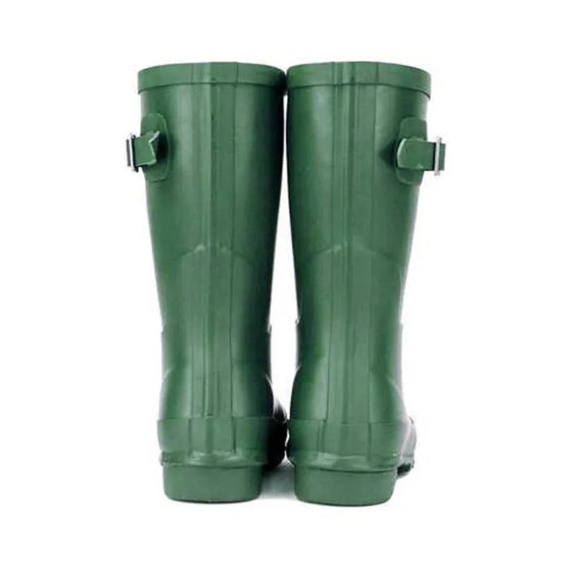 Rockfish Women's Short Matt Wellington Boots - Racing Green-3