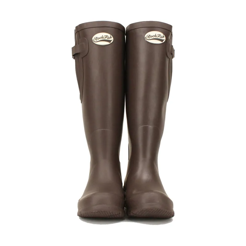 Rockfish Women's Tall Adjustable Matt Wellington Boots - Dark Chocolate-1