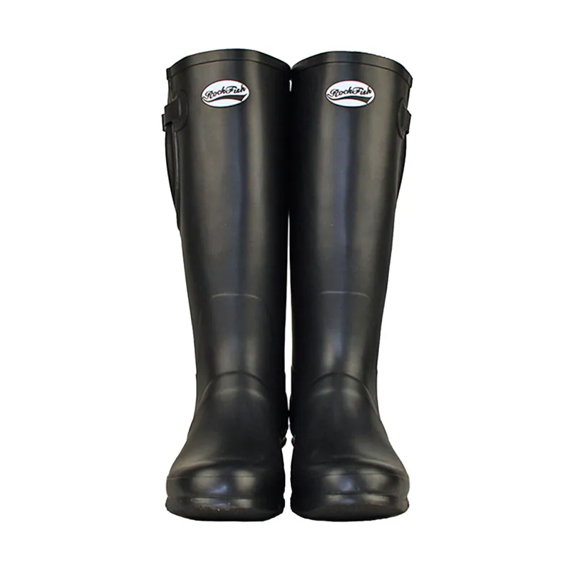 Rockfish Women's Neoprene Lined Tall Adjustable Matt Wellington Boots - Black-1
