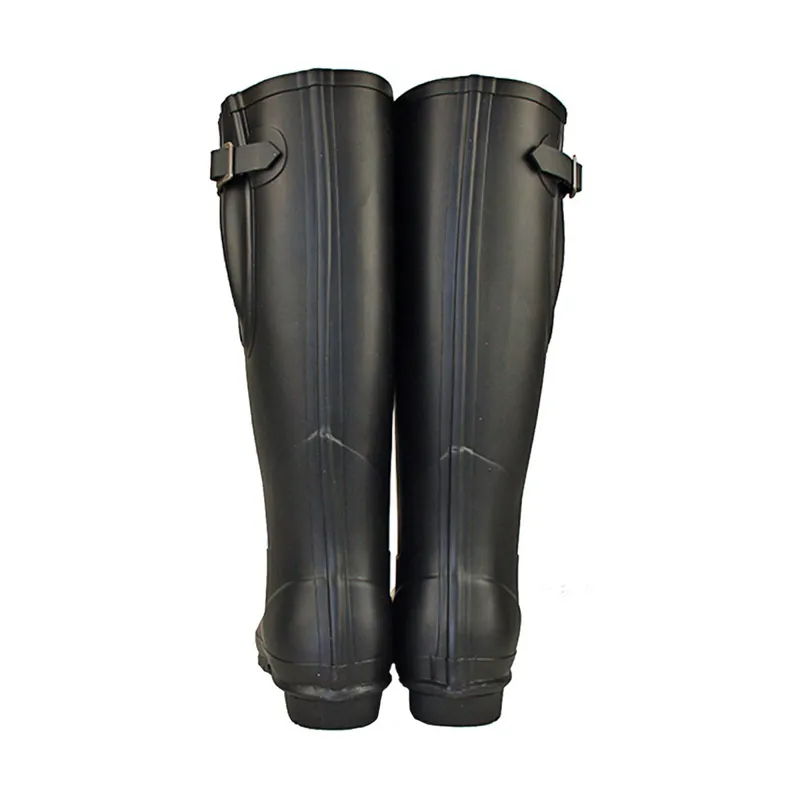 Rockfish Women's Neoprene Lined Tall Adjustable Matt Wellington Boots - Black-3