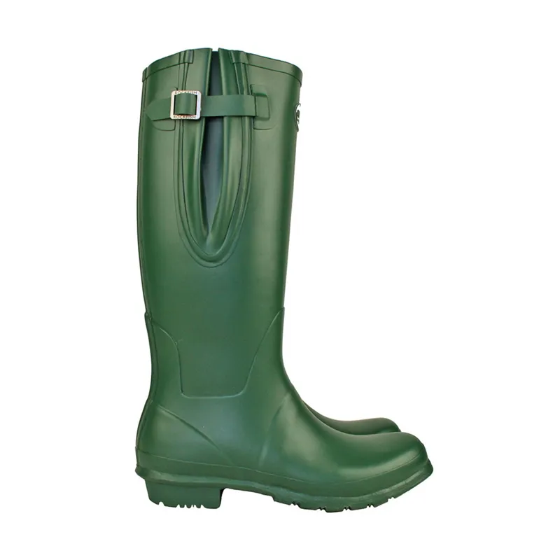 Rockfish Women's Neoprene Lined Tall Adjustable Matt Wellington Boots - Racing Green-3
