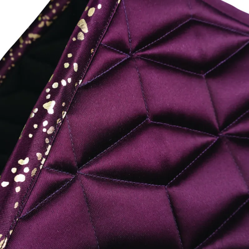 Hy Equestrian Enchanted Collection Saddle Pad - Plum/Rose Gold-1