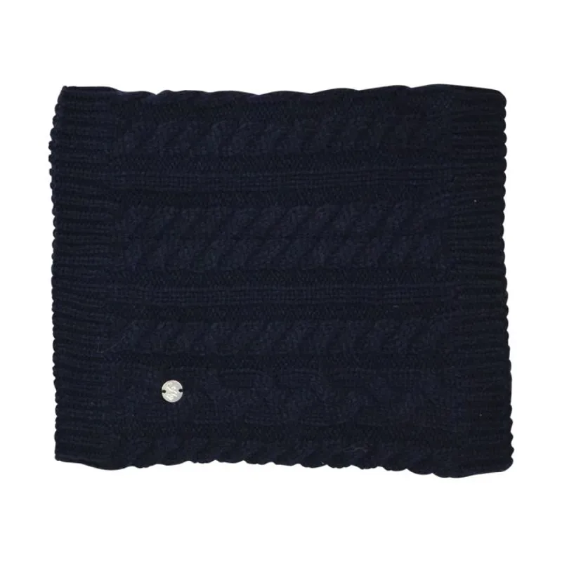 Hy Equestrian Meribel Cable Knit Snood - Navy