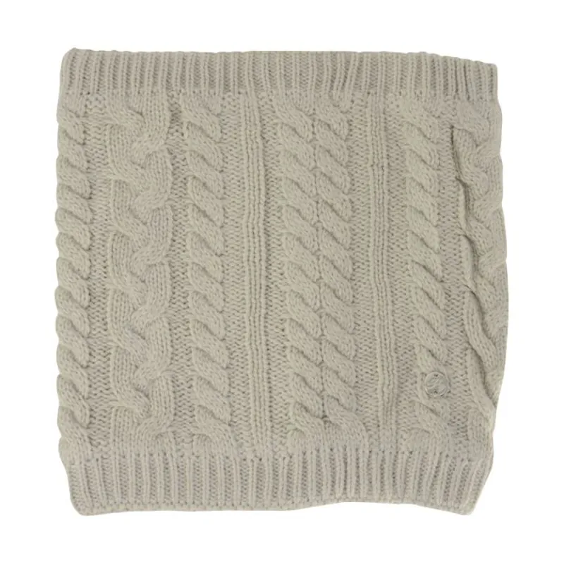 Hy Equestrian Meribel Cable Knit Snood - Oatmeal