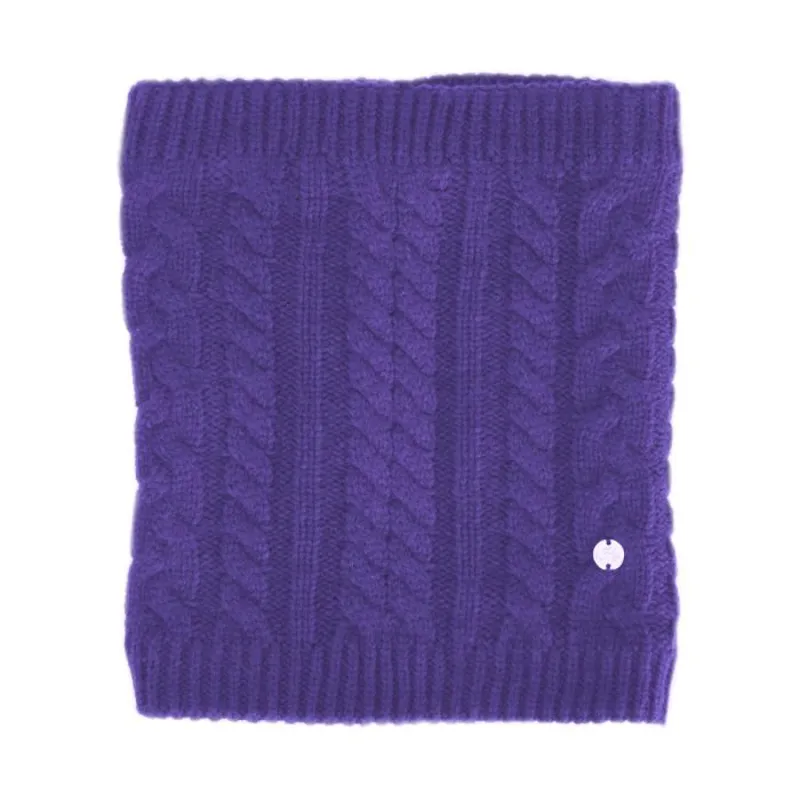Hy Equestrian Meribel Cable Knit Snood - Ultra Violet