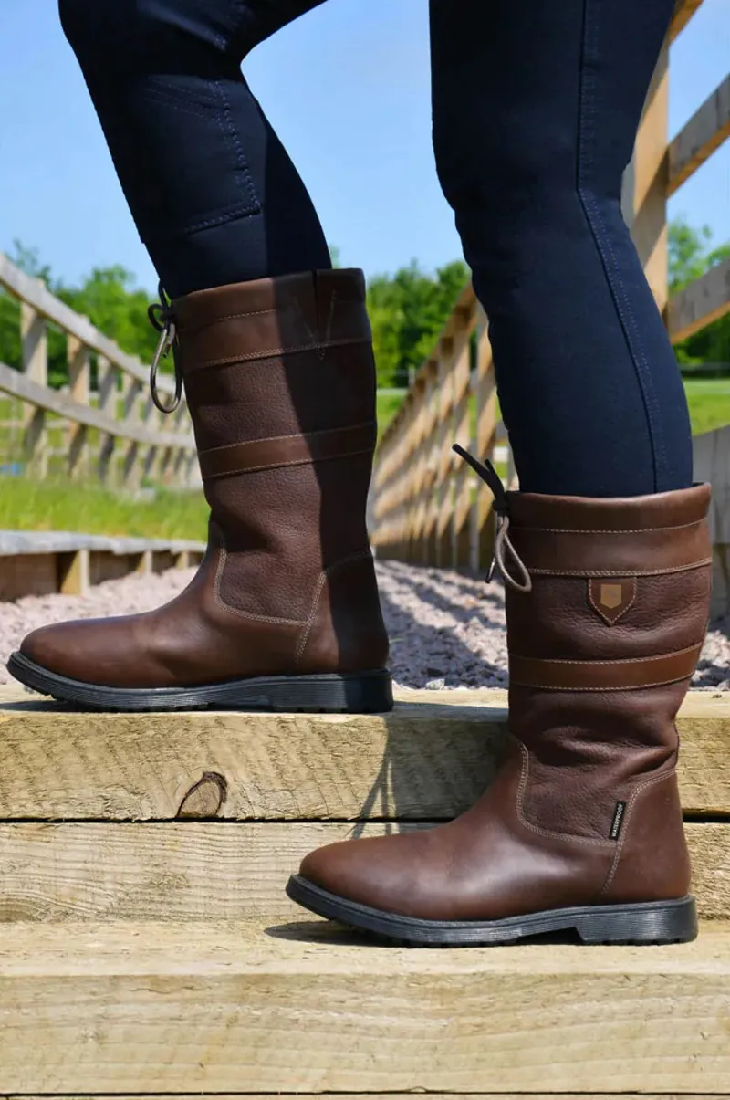 Hy Equestrian Buxton Short Country Boots - Dark Brown-2