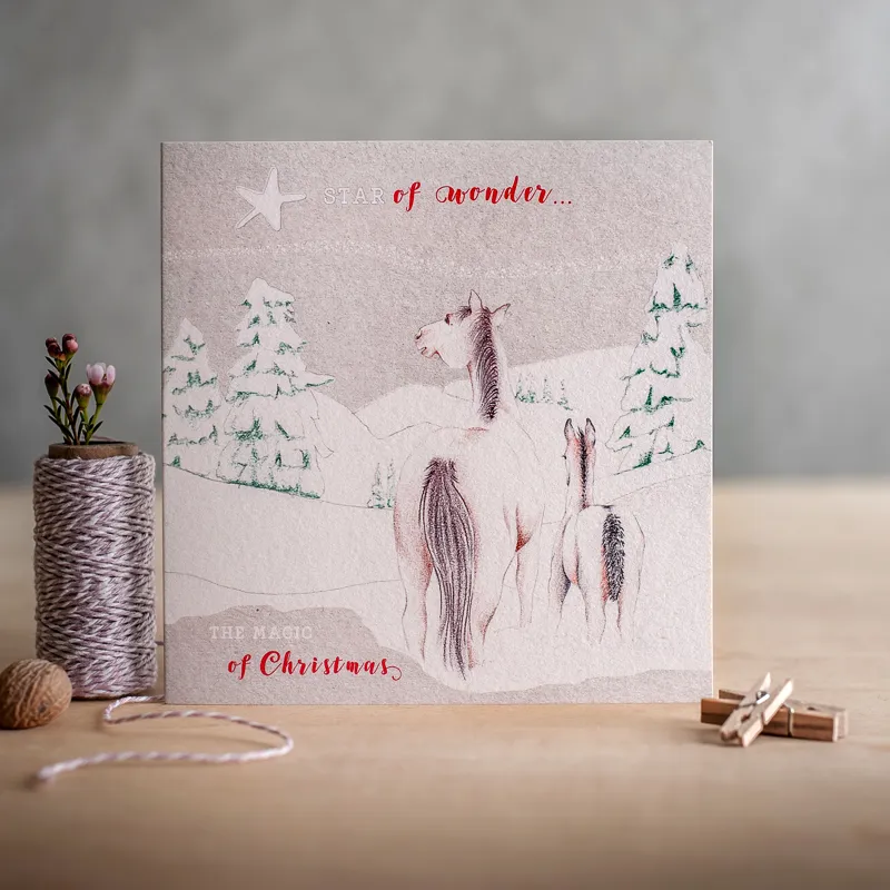 Deckled Edge Christmas Card - Wonder of Christmas