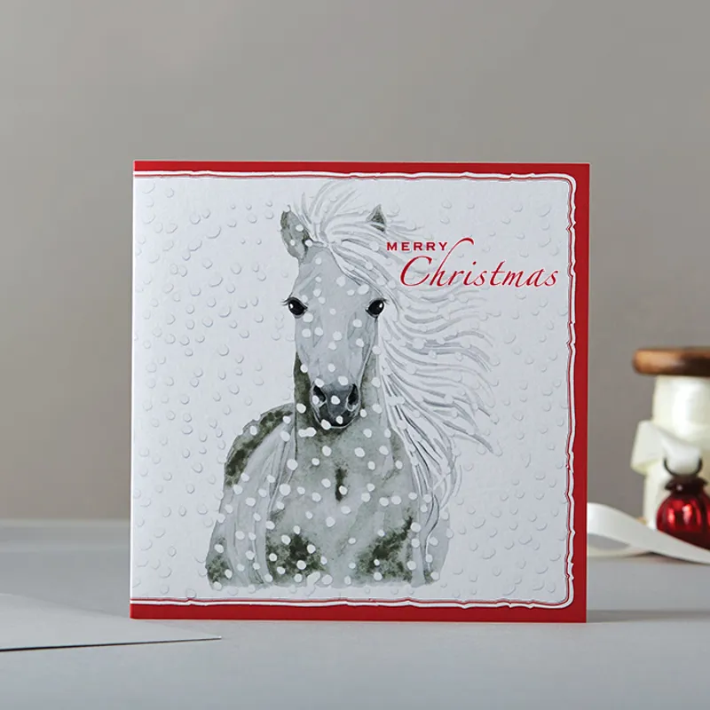 Deckled Edge Christmas Card Rosa - Merry Christmas