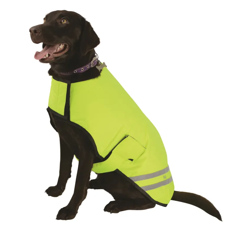Benji and Flo Reflector Waterproof Dog Coat - Yellow