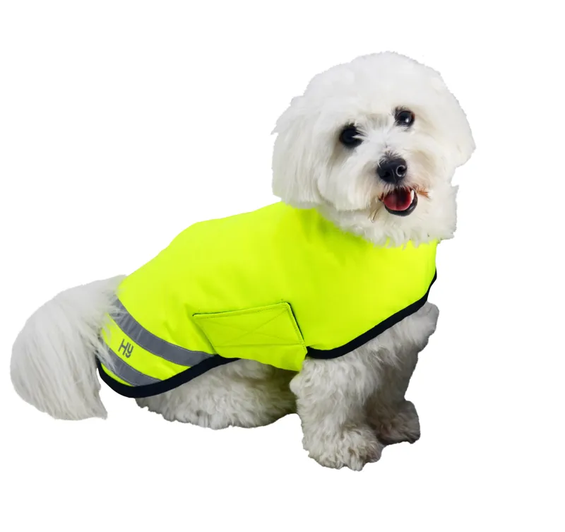 Benji and Flo Reflector Waterproof Dog Coat - Yellow-1