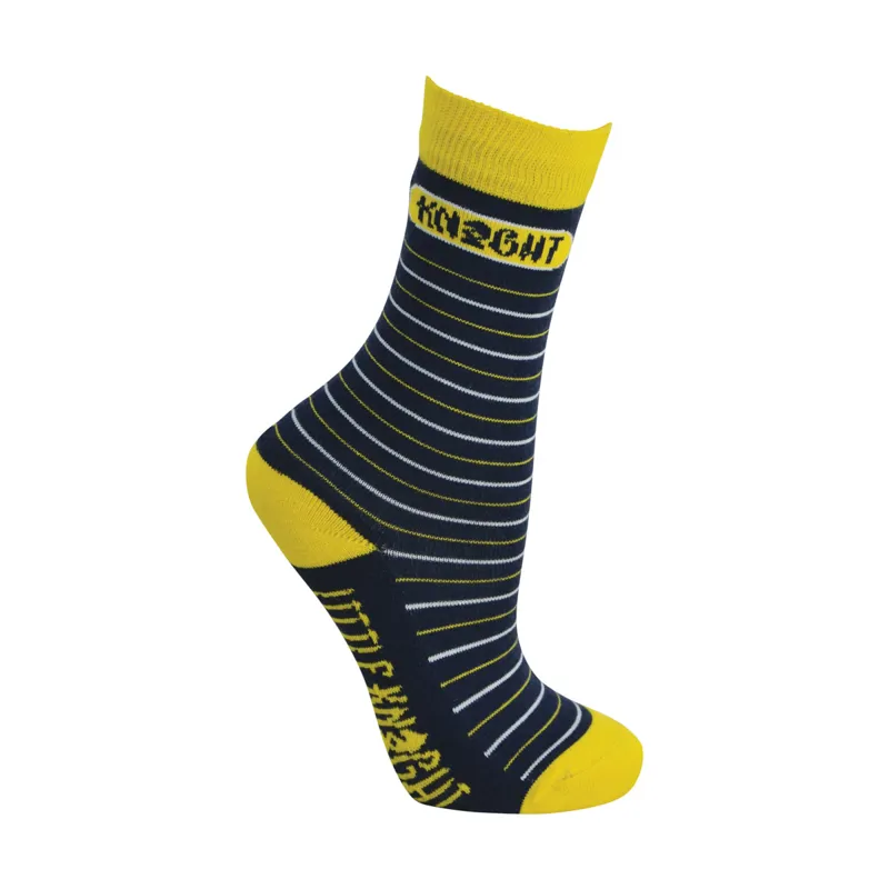 Lancelot Socks by Little Knight - Pack Of 3 - Navy/Yellow-2