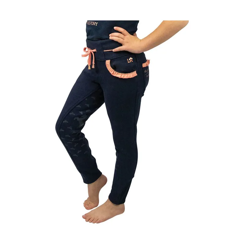 Hy Equestrian The Princess and The Pony Pull On Jodhpurs by Little Rider - Navy/Peach